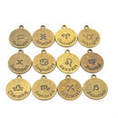 36pcs HOROSCOPE Zodiac STAR SIGN PENDANT CHARMS FOR JEWELRY MAKING FINDINGS