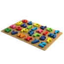 2pcs Toddlers Wooden Puzzle Boards Toys Alphabet Lowercase Letter Number 0-9