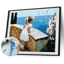 Little Girl DIY Oil Painting By Numbers Kit Modern Home Wall Art Picture A