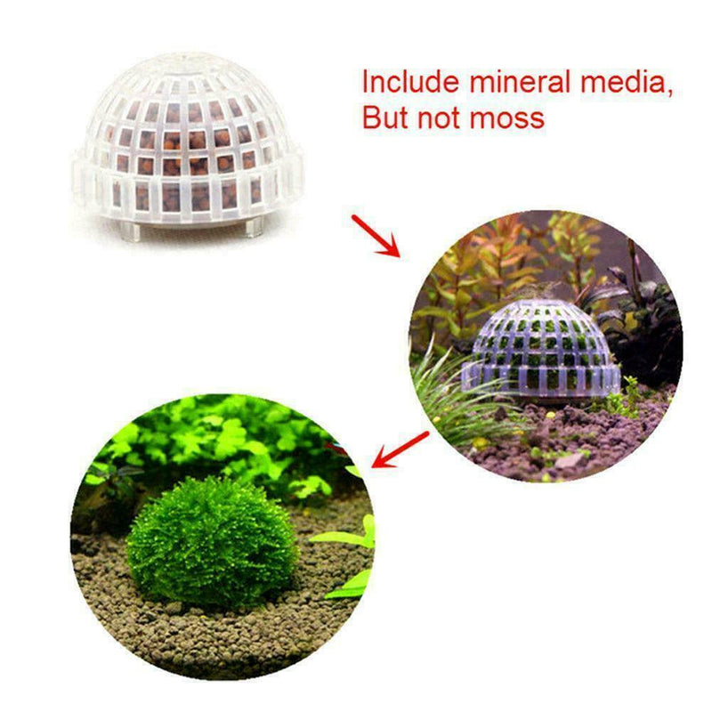 1 x Plastic-Aquarium-Moss Ball Decor For Live Plant Decoration Aquatic Fish G6U6