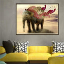 Elephant 5D Round Diamond Painting Embroidery DIY Cross Stitch Needlework