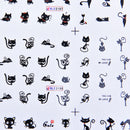 Nail Art Stickers Cat Kitten UV Gel Polish Tips DIY Manicure Decals ME