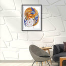 5D DIY Special Shaped Diamond Painting Fox Pattern Cross Stitch Wall Decoration