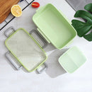 Portable Lunch Box Independent Grid Rectangular Lunch Box Leakproof Food Co