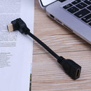 15cm 90 Degree Elbow HDMI Male Port to HDMI Female Port Extender Cable A