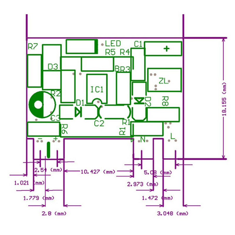 AC-DC 12V 300mA 3.5W Isolated switch power supply module converter mod Gw