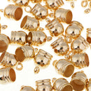 100Pcs/lot End Cap Bead Stopper DIY Fit 10mm Leather Cord Jewelry Finding