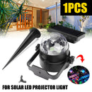 Solar Colorful Rotating LED Projector Lights Outdoor Garden Lawn Lamp Bulb Light