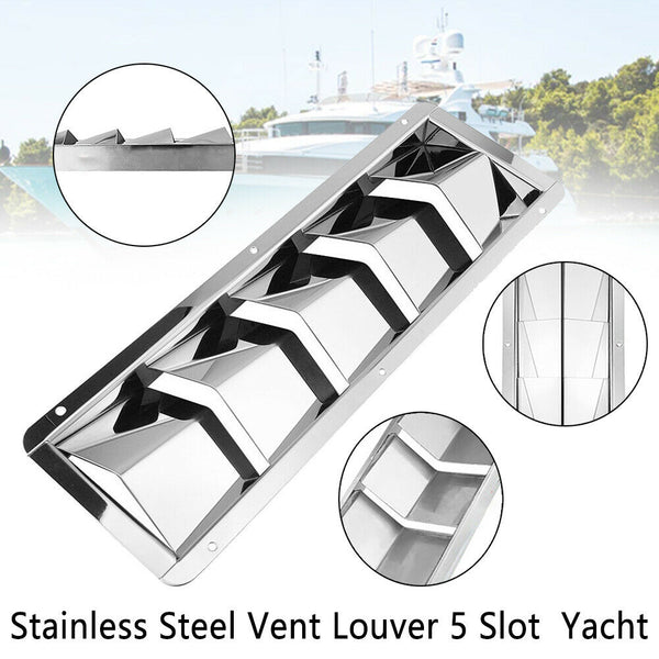 Vent Louver Caravan Hardware 5 Slot Boat Marine Stainless Steel Ventilators Air