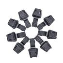 20Pcs Black Paracord Plastic Zippers Pull Replacement For Sport Outdoor Soft  Z