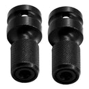 2x Black 1/2'' to 1/4'' Drive Hex Shank Converter Quick Release Chuck 50mm
