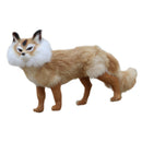 Artificial Animal Fox Fur Realistic Imitation Taxidermy Garden Decor Brown