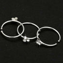 1Pc Surgical Steel Nose Ring Rhinestone Bone Stud Body Piercing Jewelry Deluxe