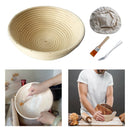 Round Banneton Proofing Sourdough Bread Baskets with Linen Cloth Liner Brush