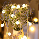 80LED Battery Box Ball String Light Christmas Party Decorative Lamp (10m) A