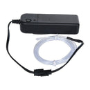 1M Azure Flash Flexible Neon Light Glow El Strip Tube Wire + Battery Case I2U8