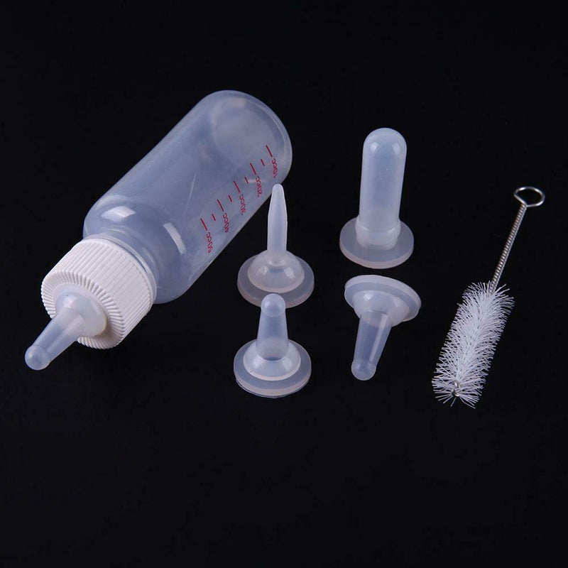 6pcs Puppy Kitten Feeding Bottle Pet Dog Cat Nursing Water Milk Feeder Kit A
