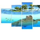 5pcs Unframed Modern Art Oil Painting Sea Turtle Huge Home Wall Decor On PVC