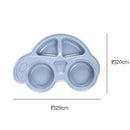Baby Kids Food Dish Tray Plate Food Meal Dinner Bowl with Compartment Green