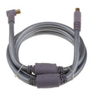 90 Degree TV 9mm Coaxial Cable Aerial Male to Male RF Antenna Cable gray