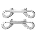 4pcs Double Ended Snap Hook Metal Snaps Hooks Clips Snap Key Holder Security