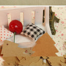 100x fir tree cardboard kraft label with jute cord 5.3x6cm for hanging writ T8R4
