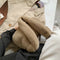 Women Fluffy Shoulder Bag Solid Plush Handbags Female Winter Totes (Brown)