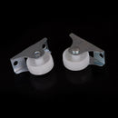 2pcs 1" Diameter Caster Wheel Fixed Metal Top Plate Rigid Caster S lj