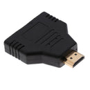 1xHDMI Male To Dual HDMI Female Splitter Adapters Plug plug&play for LCD TV