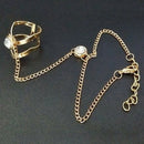 Accessories Festival Jewelry Geometric Rhinestone Finger Siamese Women Bracelet