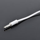 White 3.5mm Male AUX Audio Plug Jack to USB 2.0 Female Converter Adapter Cable