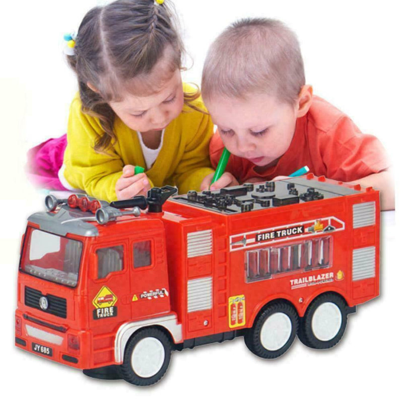 Electric Fire Engine Truck Car Siren Sound LED Lights Children Xmas Gift To T3K4