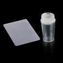 2Pcs Clear Jelly Silicone Nail Art Stamper & Scraper Plate Image Stamping