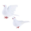 2 Packs of Realistic Feathered Pigeon Doves Animal Birds Ornament Decoration