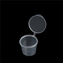100Pcs Small Plastic Disposable Sauce Cups Food Storage Clear Package Box&Lid ME