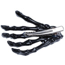 Fashion Punk Rock Devil Skeleton Hand Claw Hair Clips Black E4J4