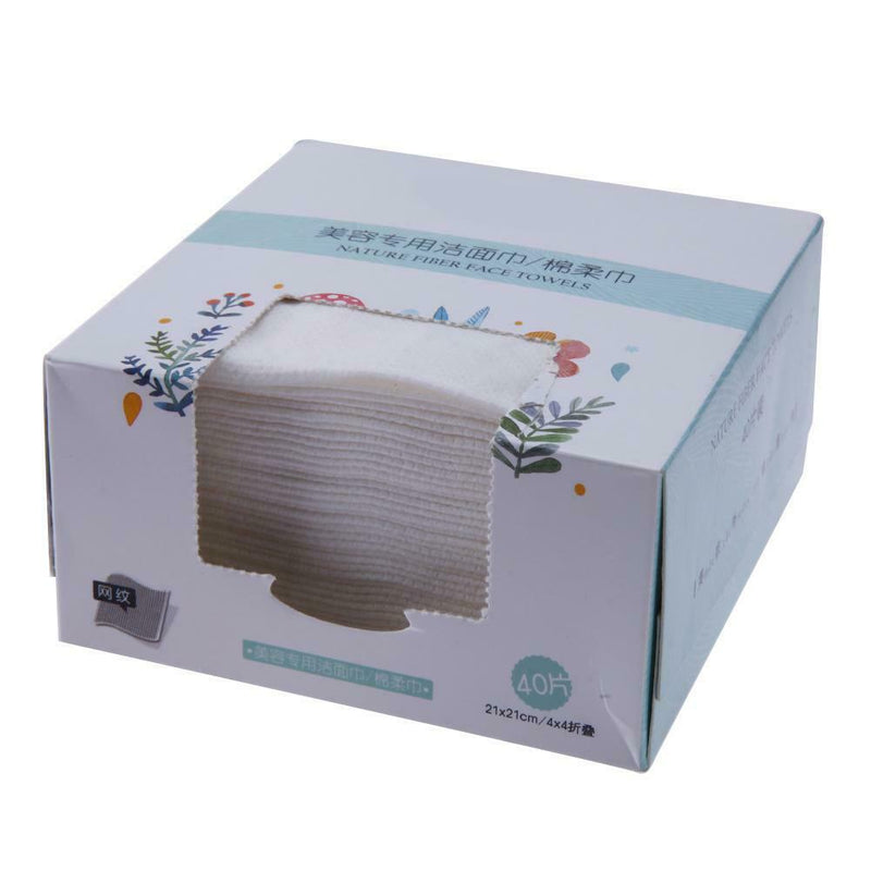 40pcs Non-woven Towel Disposable Makeup Cotton Facial Towel