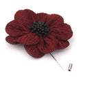 Mens Fuchsia Flax Flower Lapel Brooch Boutonniere Tuxedo Corsage Stick Pin