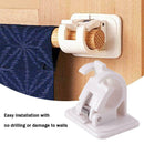 2pcs Nail Free Adjustable Rod Bracket Holders White For Curtain Rods M4T3