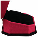 Bowknot Velvet Rectangle Jewellery Ring Gifts Box Case Wedding Magenta