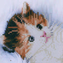 White Adorable Cat 5D Diamond DIY Painting Craft Kit Home Decor