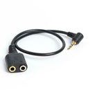 2.5mm Plug to 3.5mm Headphone+Mic Jack Adapter Cable for Panasonic Phone