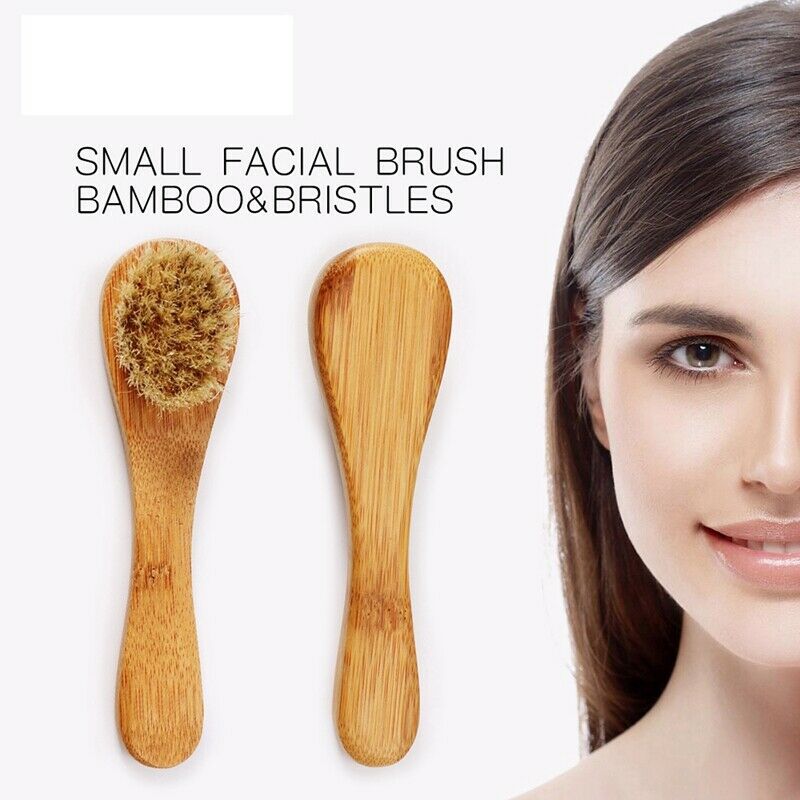 BLUE ZOO South Fin Bath & Shower Bamboo Face Brush With 100% White Boar Bri J6R2