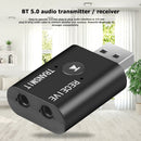 For Car TV PC Bluetooth5.0 Receiver Transmitter USB 3.5mm Music Wireless Adapter