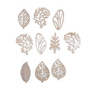 10pcs Wood Chips Mixed Leaves Home Decor DIY Handmade Accessories
