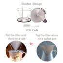 Premium Stainless Steel Coffee Filter, Reusable Pour Over Coffee Dripper Co I5J3