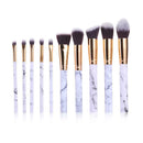 10pcs Marbling Makeup Brushes Set Powder Foundation Eyeshadow Cosmetic Tool