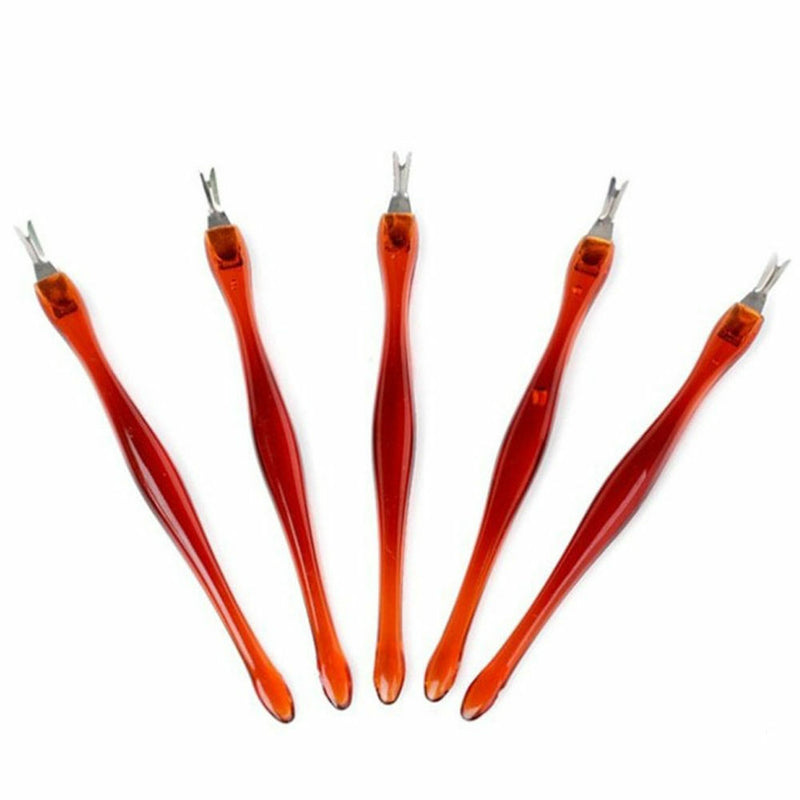 2PCS Cuticle Pusher Trimmer Cutter Remover Pedicure Manicure Nail Art Tool Kit