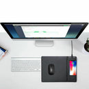 1X(SUNROSE Smart Leather Game Mouse Pad Qi Wireless Charger Computer Wirele