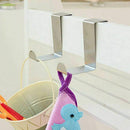 4PCS Over Door Hooks Coat Clothes Storage Rack Wall Hanger Holder Space Sav